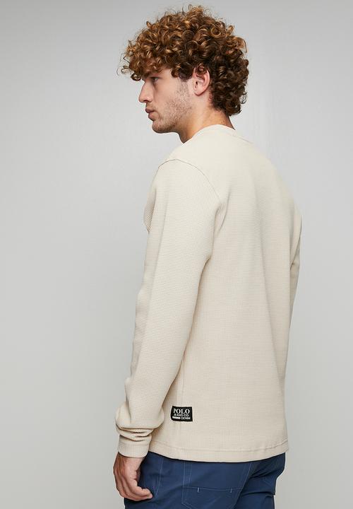 POLO - Slate Pjc Ls Henley Logo Sweat Top - Stone