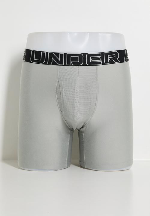 Under Armour - UA Tech™ 6inch Boxerjock - Multi Blue / Rack Green / Titanium