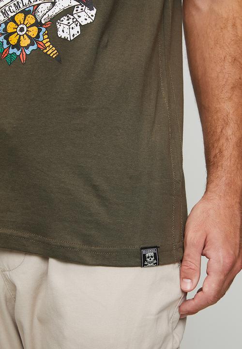 Brave Soul - Crew Neck T-Shirt - Khaki 