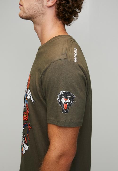 Brave Soul - Crew Neck T-Shirt - Khaki 