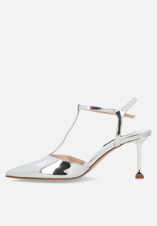Nine West - Esperance ankle strap heel - silver
