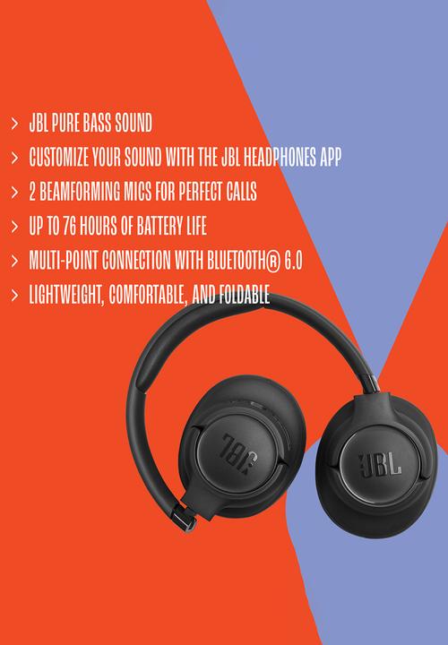 JBL - JBL Tune 730 BT Over Ear Headphone - Black