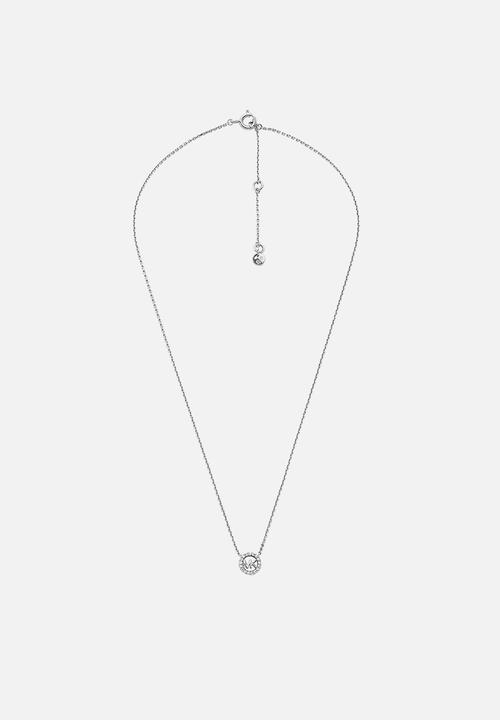 Michael Kors - Premium Kors MK Sterling Silver Logo Pendant Necklace MKC1726CZ040 - Silver