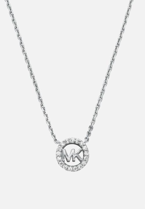 Michael Kors - Premium Kors MK Sterling Silver Logo Pendant Necklace MKC1726CZ040 - Silver