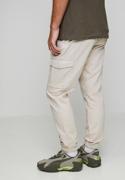 Brave Soul - Cotton Twill Cuff Pant - Stone