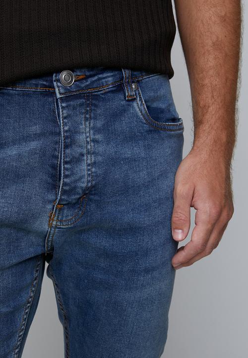 Brave Soul - Denim Skinny Fit Jean - Light Blue Reg Length