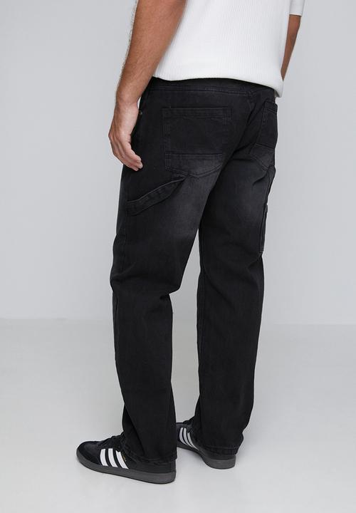 Brave Soul - Carpenter Loose Fit Denim Jean - Charcoal Regular Length