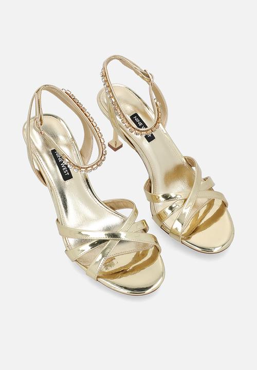 Nine West - Fran  ankle strap heel - gold