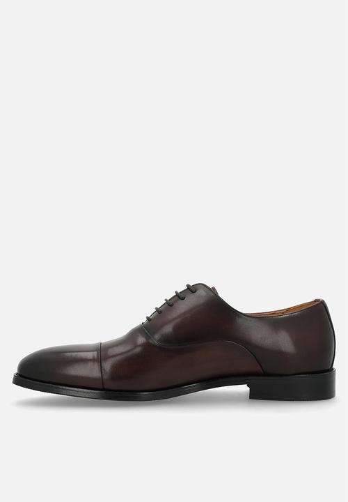 Fabino - High Shine Toe Cap Oxford - Brown