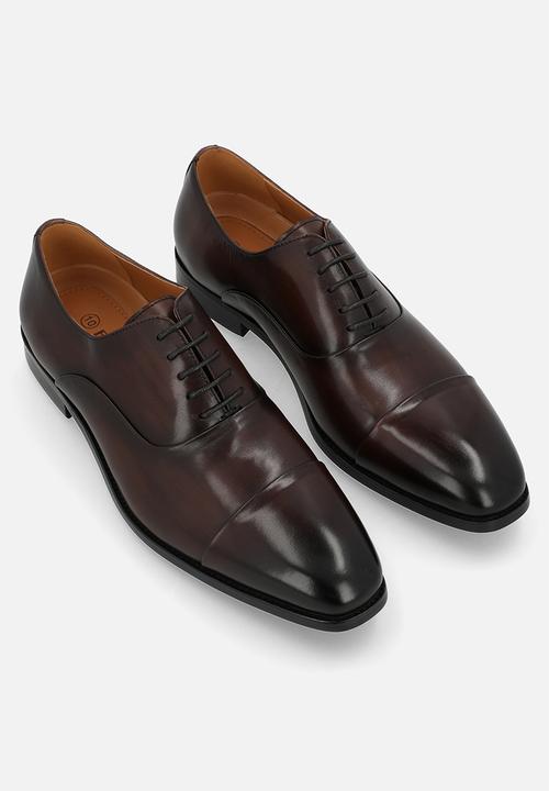Fabino - High Shine Toe Cap Oxford - Brown