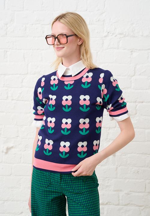 Me&B - Knitwear Top in Tulip Novelty - Purple