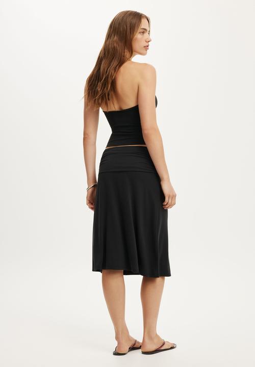 Cotton On - Billie midi skirt - black