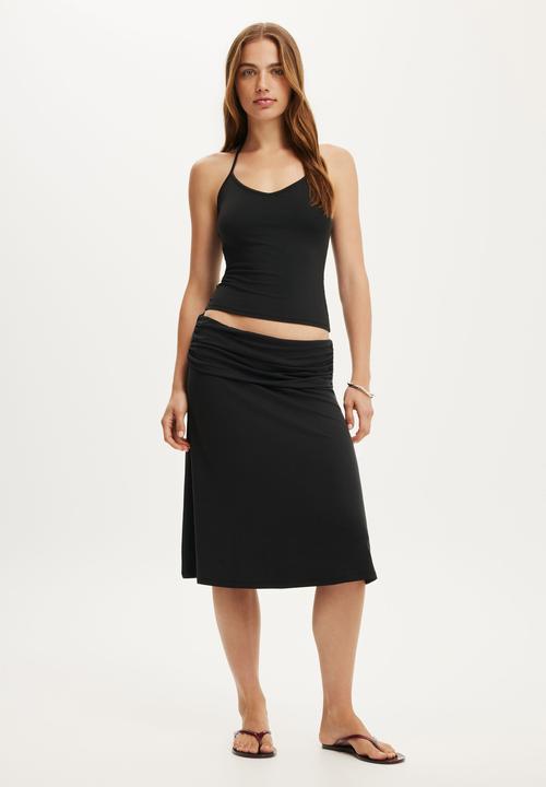 Cotton On - Billie midi skirt - black