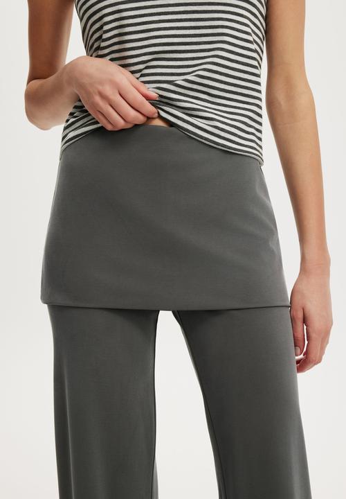 Cotton On - Honey skirt pant - charcoal
