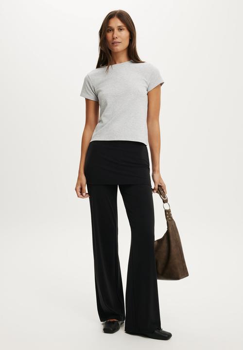 Cotton On - Honey skirt pant - black
