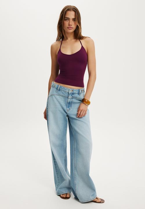 Cotton On - Low super baggy jean - cassette blue adjust