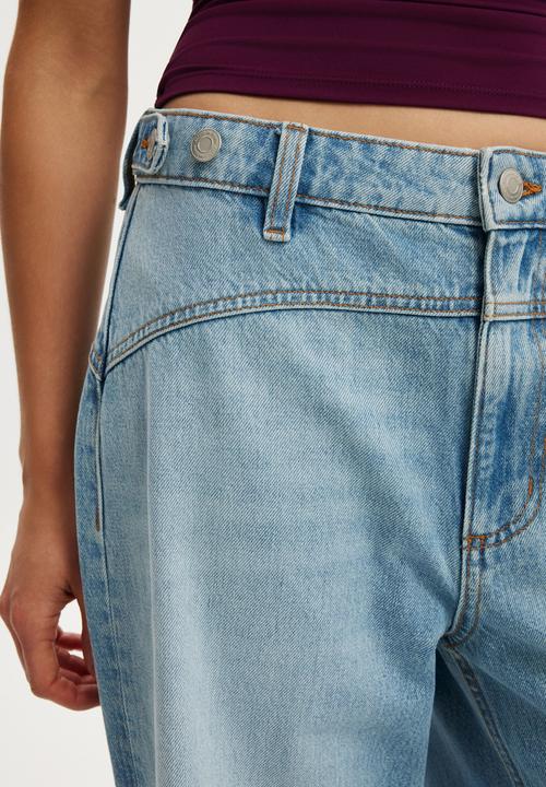 Cotton On - Low super baggy jean - cassette blue adjust