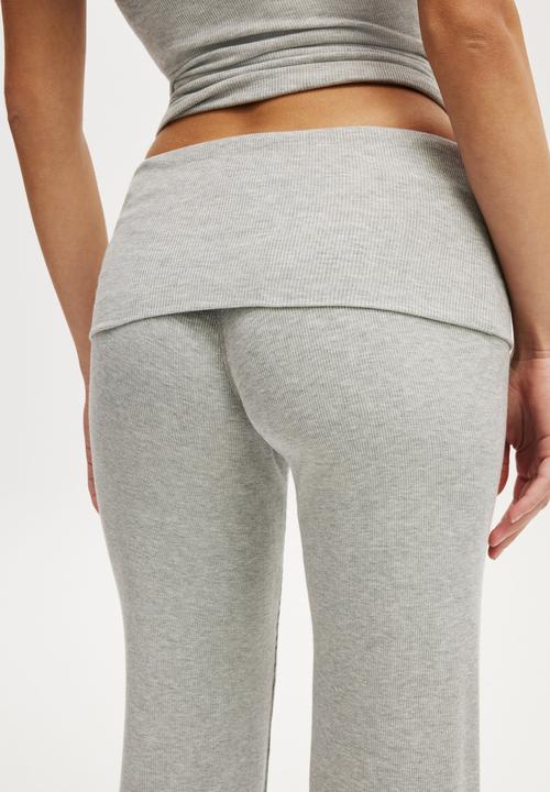 Cotton On - Sleep recovery roll waist pant - light grey marle