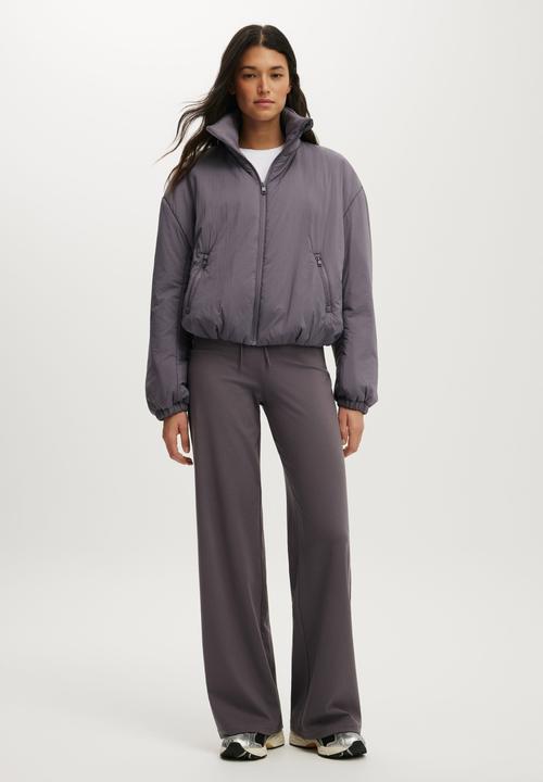 Cotton On - Ultra Light Padded Bomber Jacket - Violet Grey