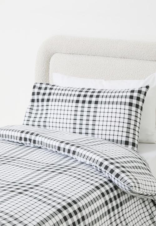 Sixth Floor - Cotton Blend Winter Check Duvet Set - White
