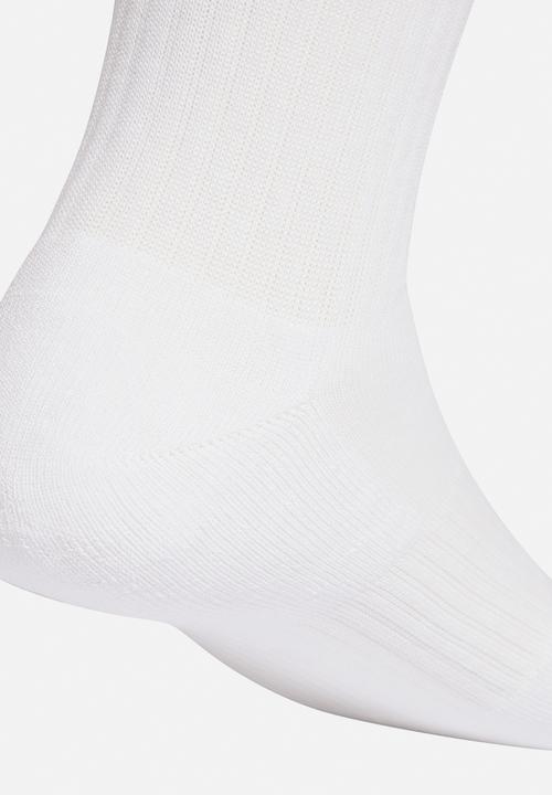 adidas Performance - Ess 3 Stripes Cushioned Crew Sock 3pk- dark green/white/scarlet