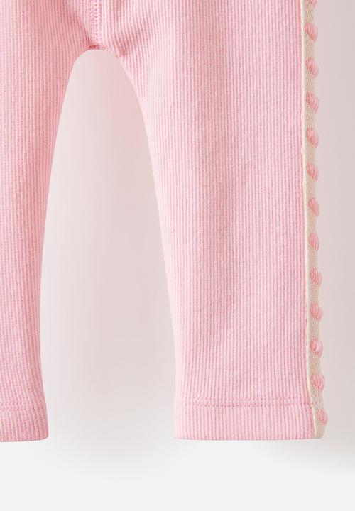 Cotton On - The Row Rib Skinny Legging - Blush Pink1