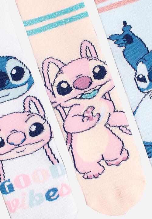 Character Group - Stitch 3 Pack Anklet Socks - Multi