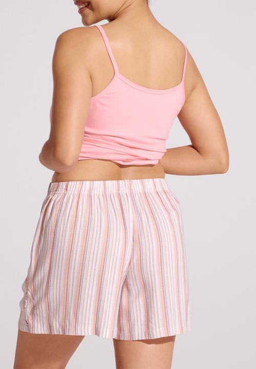 Jockey - Sundowners viscose woven short - pink stripe