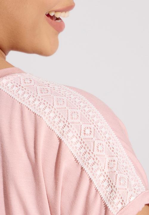 Jockey - Ladies flora viscose sleep top - pink