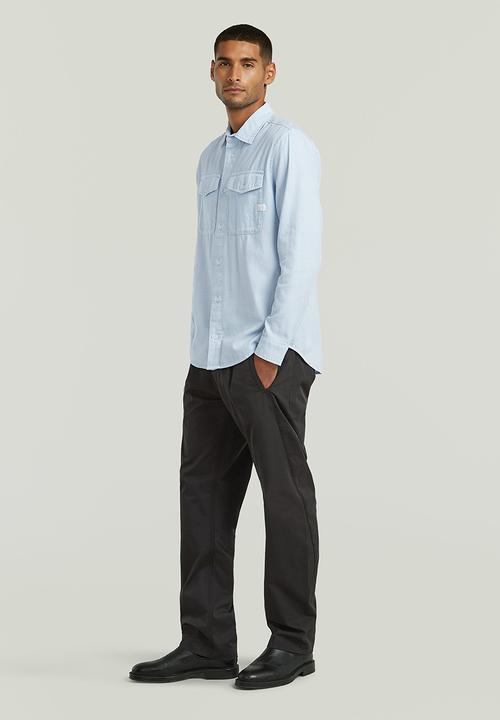 G-STAR - Marine Slim Shirt L\S - Lt Wave Gd