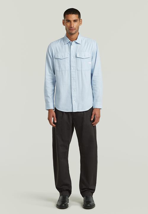 G-STAR - Marine Slim Shirt L\S - Lt Wave Gd