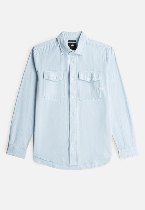 G-STAR - Marine Slim Shirt L\S - Lt Wave Gd