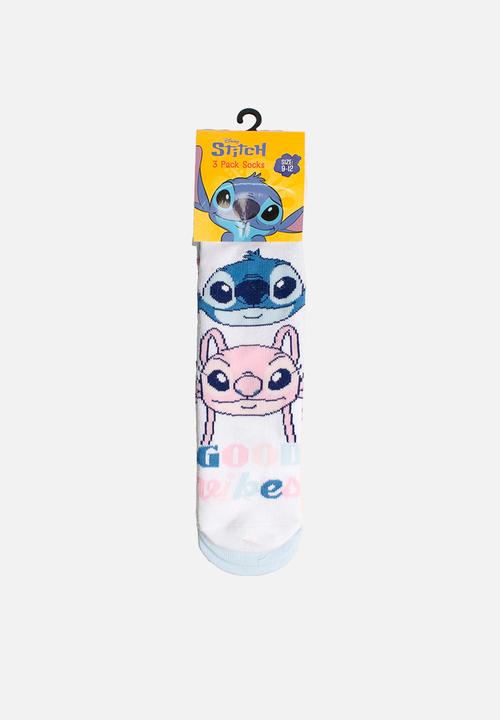 Character Group - Stitch 3 Pack Anklet Socks - Pink