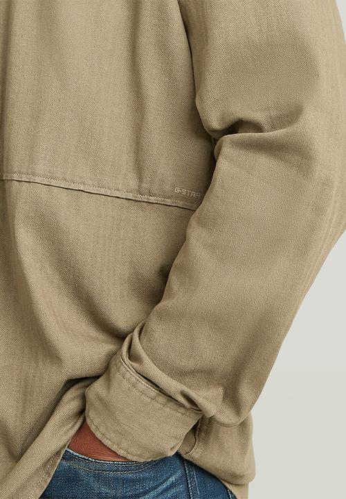 G-STAR - Panelled Pkt Regular Shirt L\S - Safari Gd