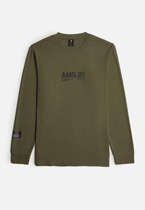 G-STAR - Ams 89 l\s r t - shadow olive