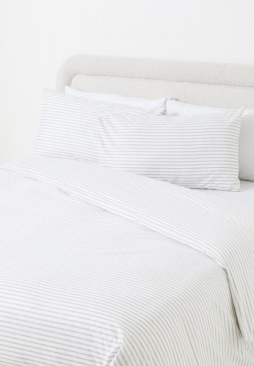 Sixth Floor - Painterly Stripe Super Soft  Duvet Cover & Sheet Set