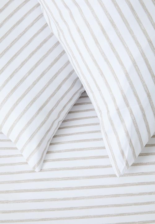 Sixth Floor - Painterly Stripe Super Soft  Duvet Cover & Sheet Set