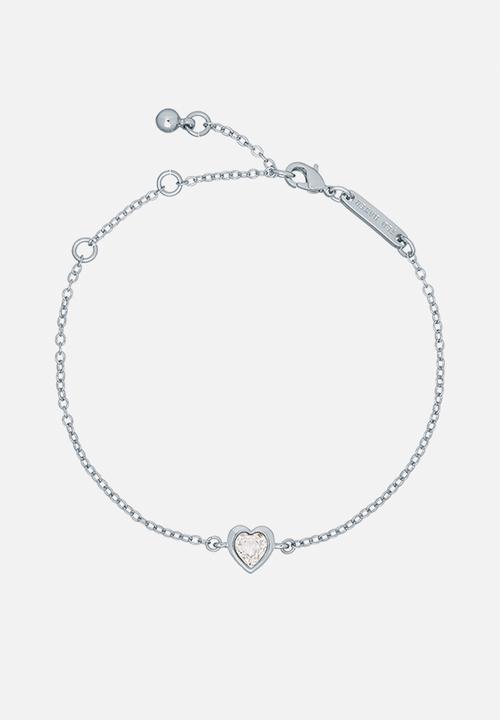 Ted Baker - Hansaa crystal heart adjustable bracelet - silver
