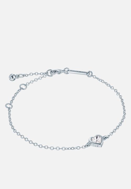Ted Baker - Hansaa crystal heart adjustable bracelet - silver