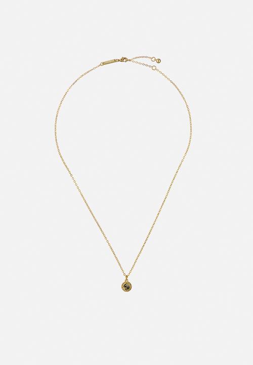 Ted Baker - Soltell solitaire sparkle crystal pendant necklace - gold/black
