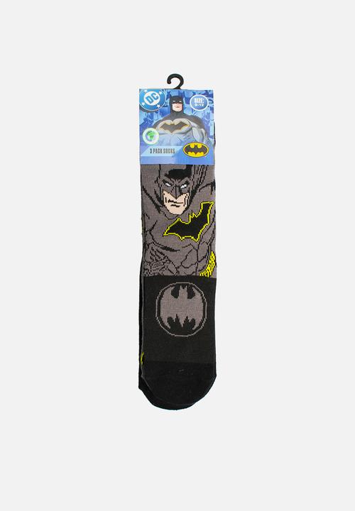 Character Group - Batman 3 Pack Anklet Socks - Black & Grey