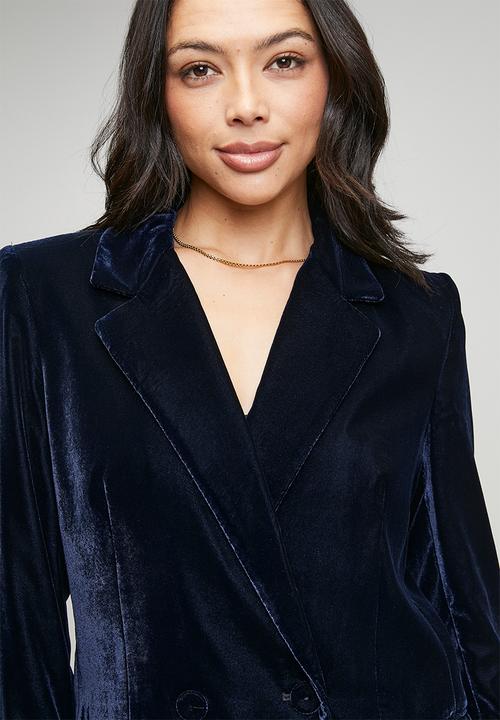 MANGO - Blazer combi - navy
