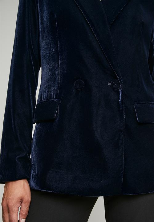 MANGO - Blazer combi - navy