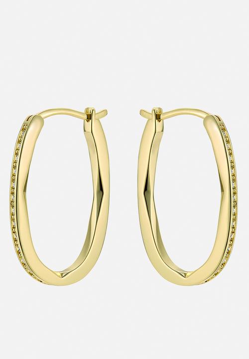 Ted Baker - Shivanna crystal shimmer hoop earrings - gold