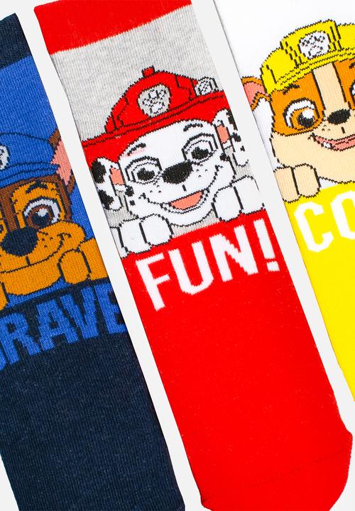 Character Group - Paw Patrol 3 Pack Anklet Socks  - Multi