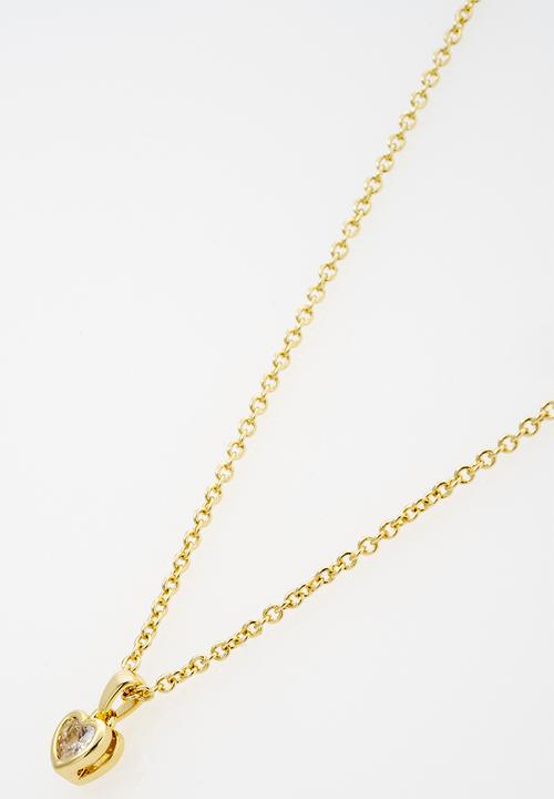Ted Baker - Harlow mini crystal heart pendant necklace - gold