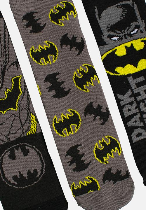 Character Group - Batman 3 Pack Anklet Socks - Grey & Black