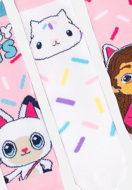 Character Group - Gabby's Dollhouse 3 Pack Anklet Socks  - Multi