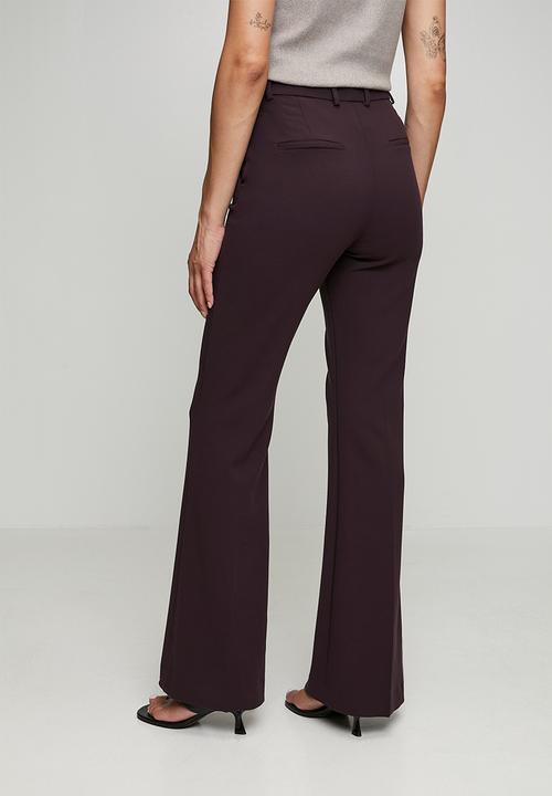 MANGO - Trousers emma - dark purple