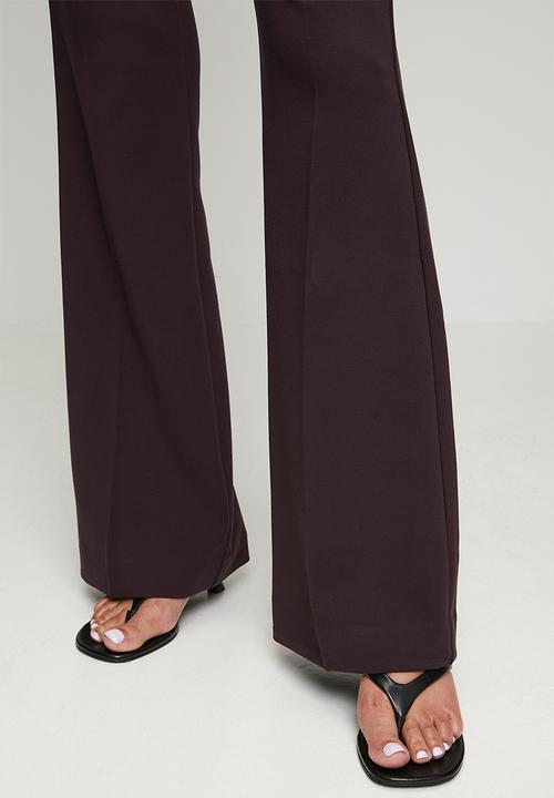 MANGO - Trousers emma - dark purple